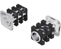 vidaXL - Draadbuis - Insert - 2 - pcs - Zwart - en - Zilver - 15,8 - x - 15,8 - x - 22,5 - mm