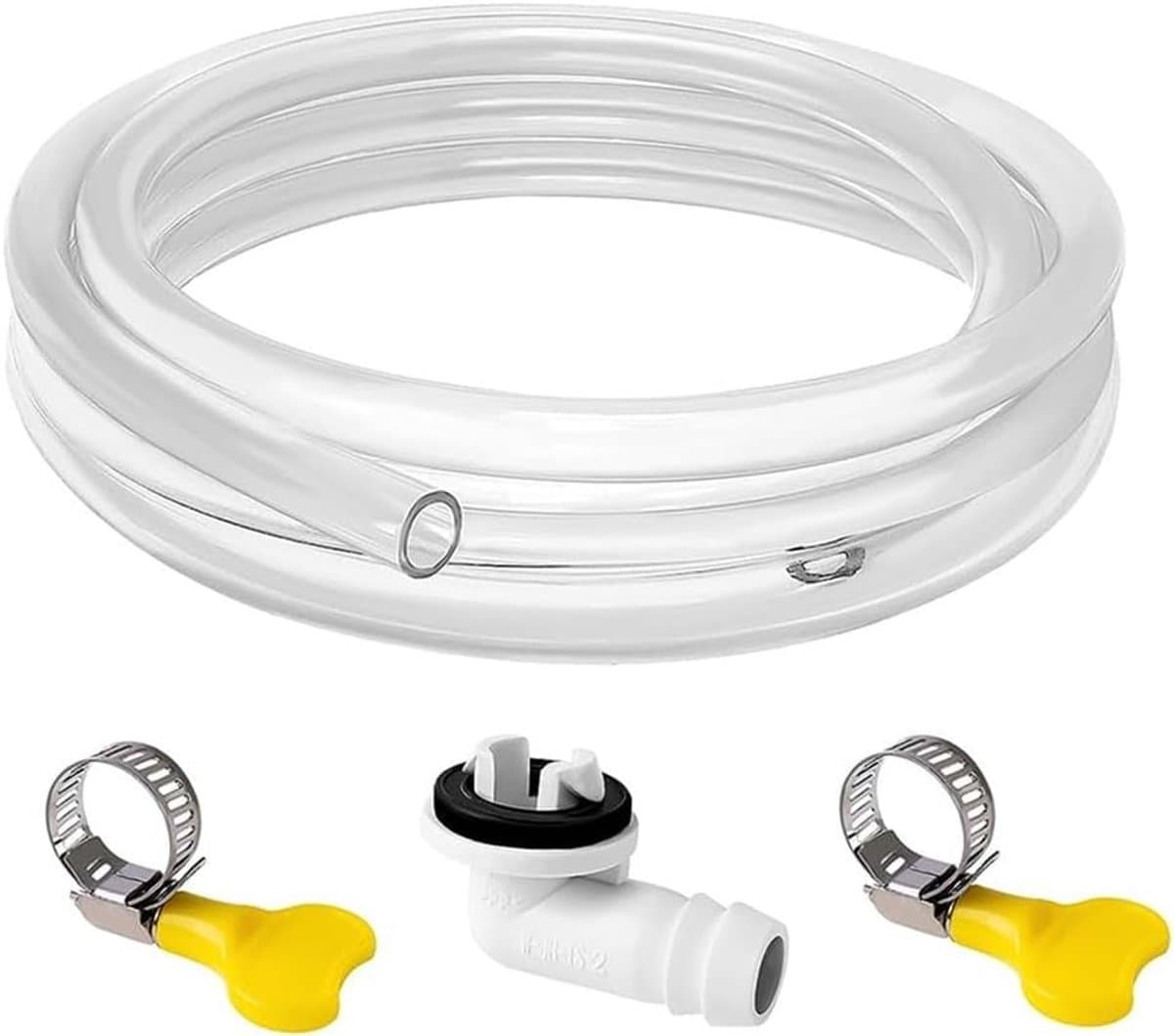 Afvoerslang Airco - Condensafvoer - Water Afvoeren - Inclusief Koppeling Klemmen - 6 Voet - Zwart — afbeelding 1