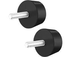 Rubberen Trillingsdempers - Schokdempers Motorsteunen - Apparaten Stabiliseren - Hoge Elasticiteit - M8 M10 - Zwart