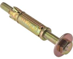Ankerbout M12 x 60mm - Zware Verankeringsschroef Geel Verzinkt (5 Stuks)
