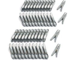 Premium Wasknijpers Bloem 48 Stuks - Ultiem Grijs-Wit