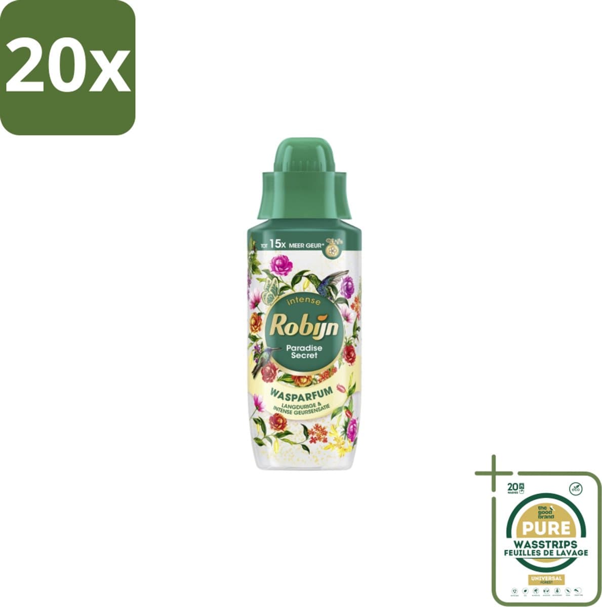 20 x Robijn Wasparfum Paradise Secret 342 ml - Grootverpakking - Wasparfum - Wasparfum Voor Was - Wasparfum Paradise Secret - Wasparfum Voor Kleding - Wasparfum Met Geurpareltjes — afbeelding 1