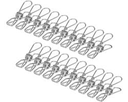 40x RVS Wasknijpers Sterk & Roestvrij - Kleding, Handdoeken en Sokken