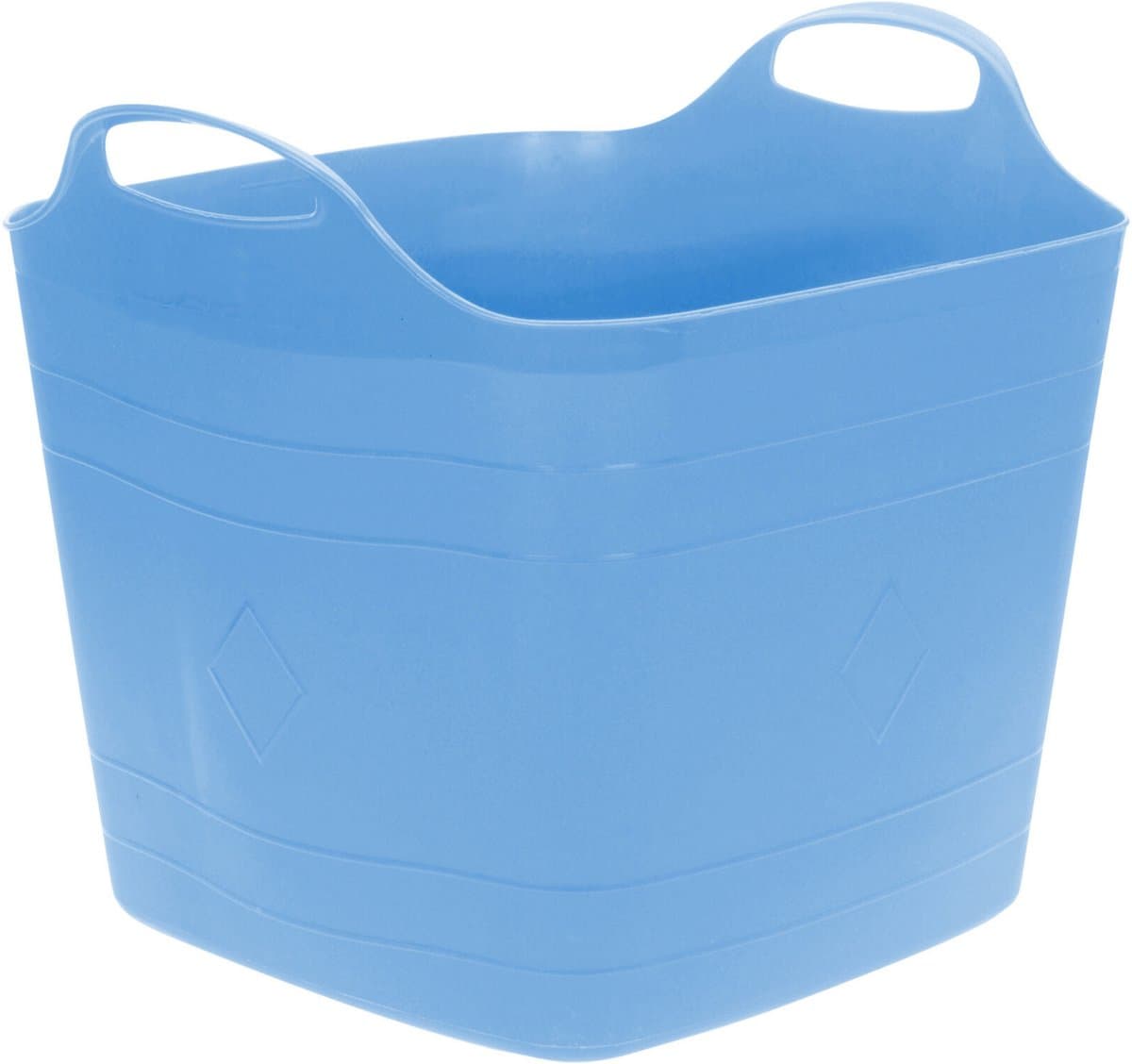 Excellent houseware flexibele kuip / emmer - blauw - 25 l - kunststof - 40 x 35 cm - met handvatten — afbeelding 1