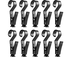 Wasknijpers met haken, 10 stuks wasknijpers camping blacklight haken laarzenklemmen camping tenthaken buiten handdoekklemmen multifunctionele cliphaken voor campinglampen