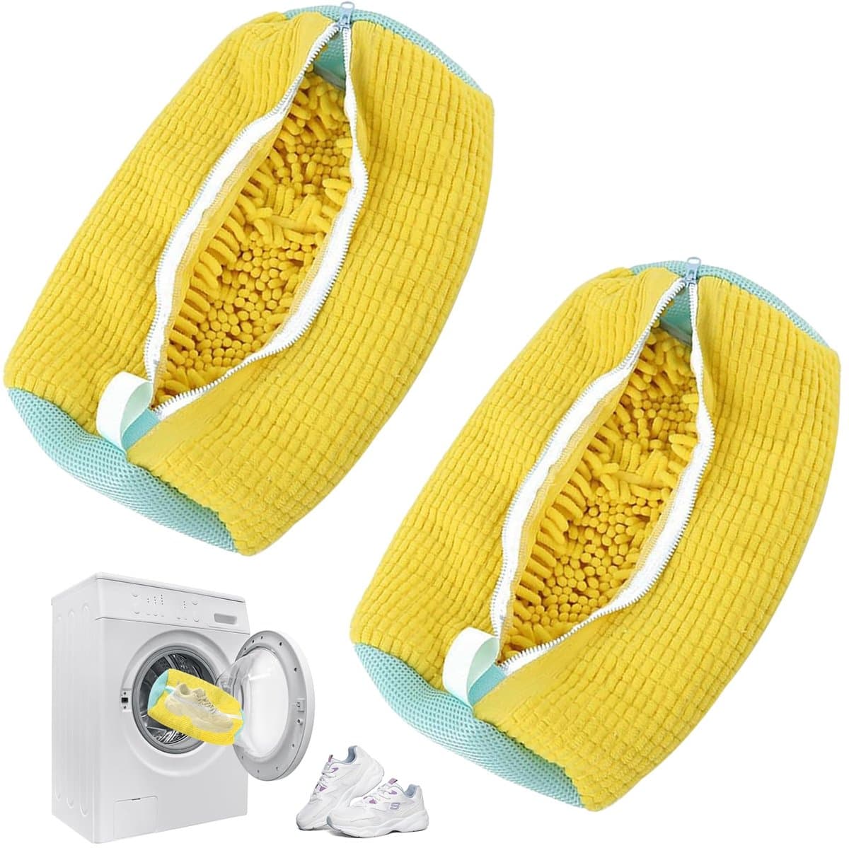 Unyqoos® Schoenwaszak met ritssluiting voor optimale bescherming tijdens het wassen van alle schoenmaten — afbeelding 1