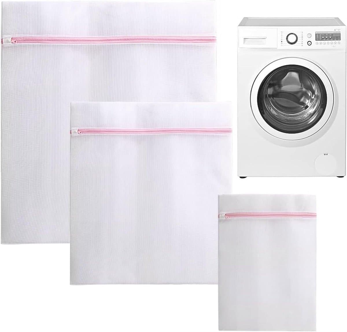 Allecto Plus - Herbruikbare waszakken in 3 maten met ritssluiting voor kledingstukken - Set van 3. Beschermt jassen, mantels, jurken en overhemden. — afbeelding 1