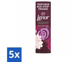 Lenor - Geurbooster - Jasmijn & Rose de Mai - Non-Stop Frisheid - 19 Wasbeurten - Bulkverpakking - 5 stuks