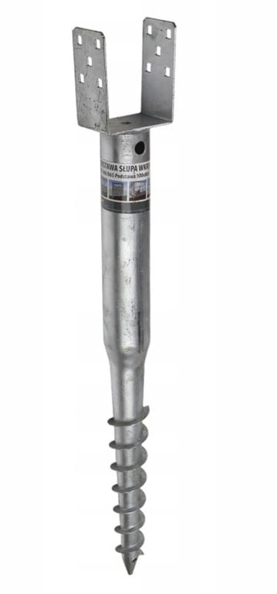 Domax - Stalen Paalbasis - 100x865mm - Schroefmontage — afbeelding 1