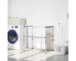 vidaXL - Droogrek - 83x(50-55)x(40-85) - cm - aluminium