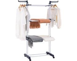 Inklapbaar Droogrek Universeel – Laundry Drying Rack - Wasrek voor in de Badkamer/Tuin/Slaapkamer/Balkon – Duurzam 70 x 125 x 170 cm
