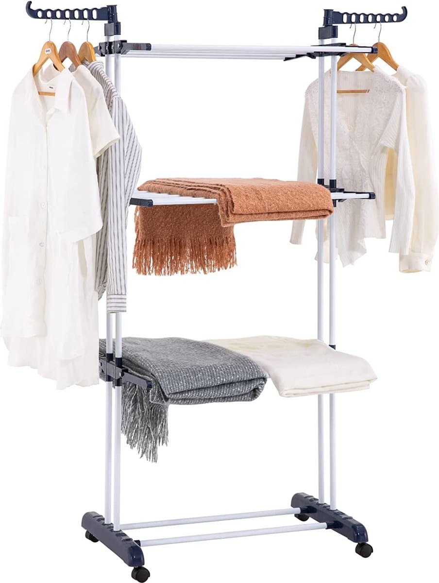 Inklapbaar Droogrek Universeel – Laundry Drying Rack - Wasrek voor in de Badkamer/Tuin/Slaapkamer/Balkon – Duurzam 70 x 125 x 170 cm — afbeelding 1