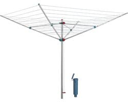 Droogmolen Buiten - Waslijn Tuin - Was Drogen - Aluminium Frame - 50 Meter Waslijn - Zilver