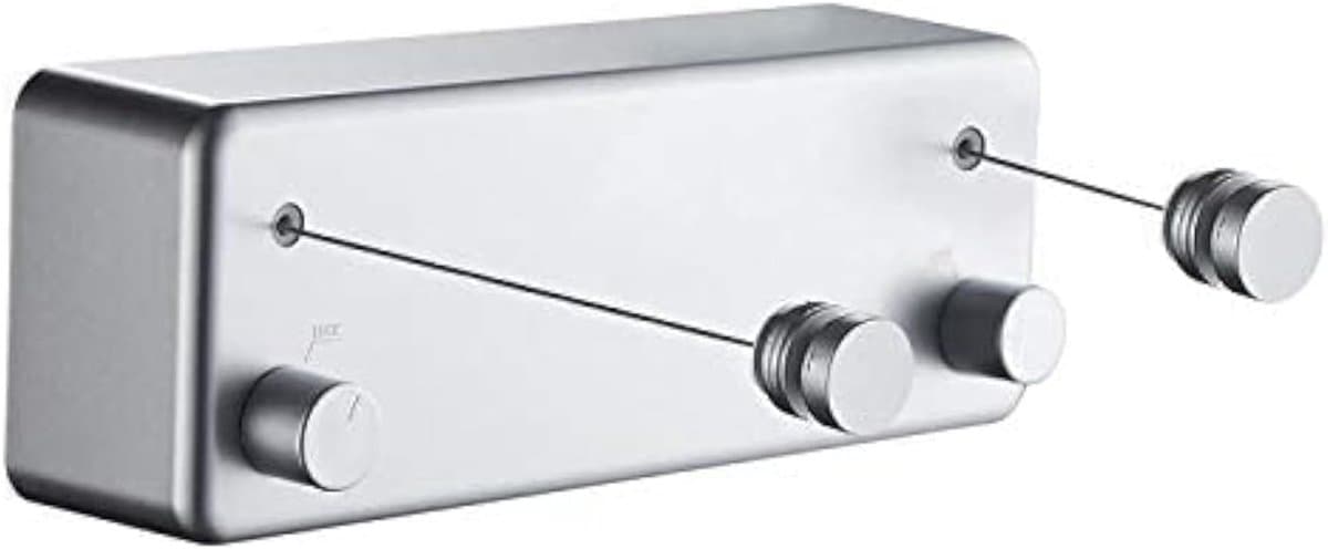 Retractable waslijn 2x4.2M - wandmontage - dubbel - ideaal voor binnen en buiten - ShopVlot — afbeelding 1