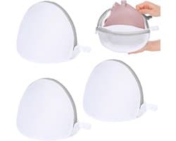 Set van 3 Waszakken voor Bh's, Sneldrogende Waszakken met Rits, Bescherming voor Ondergoed en Lingerie tijdens het Wassen