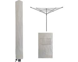 MIVRAY Droogmolenhoezen - Waterdichte Droogmolen Hoes Met Extra Draagtas Voor Eenvoudige Opslag - Grijs - 180 × 16 cm
