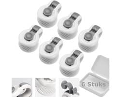 Stevige Dekbed clips - Dekbedclips - Dekbed Knijpers - Clip Dekbedovertrek - 6 stuks - Wit / Grijs