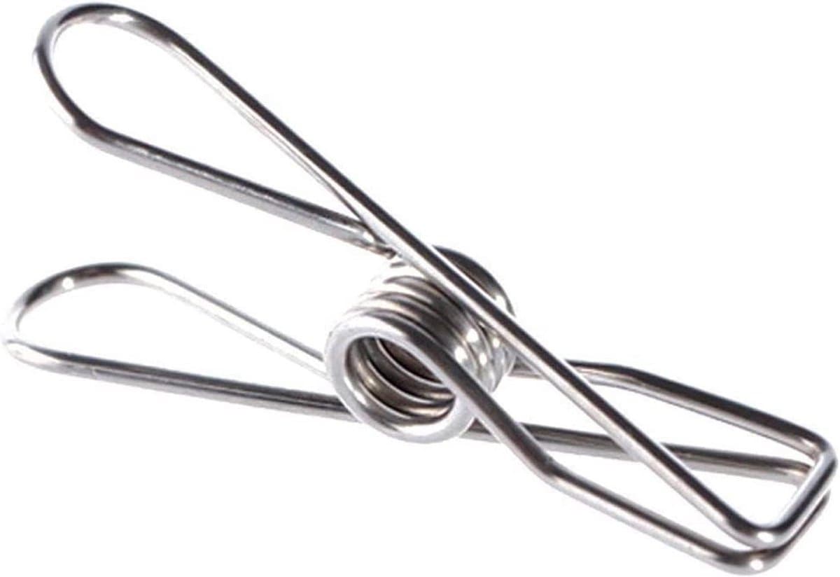 Metalen Wasknijpers - Kledingklemmen Pinnen - Kleding Drogen - Roestvrij Staal - 6 cm - Zilver — afbeelding 1