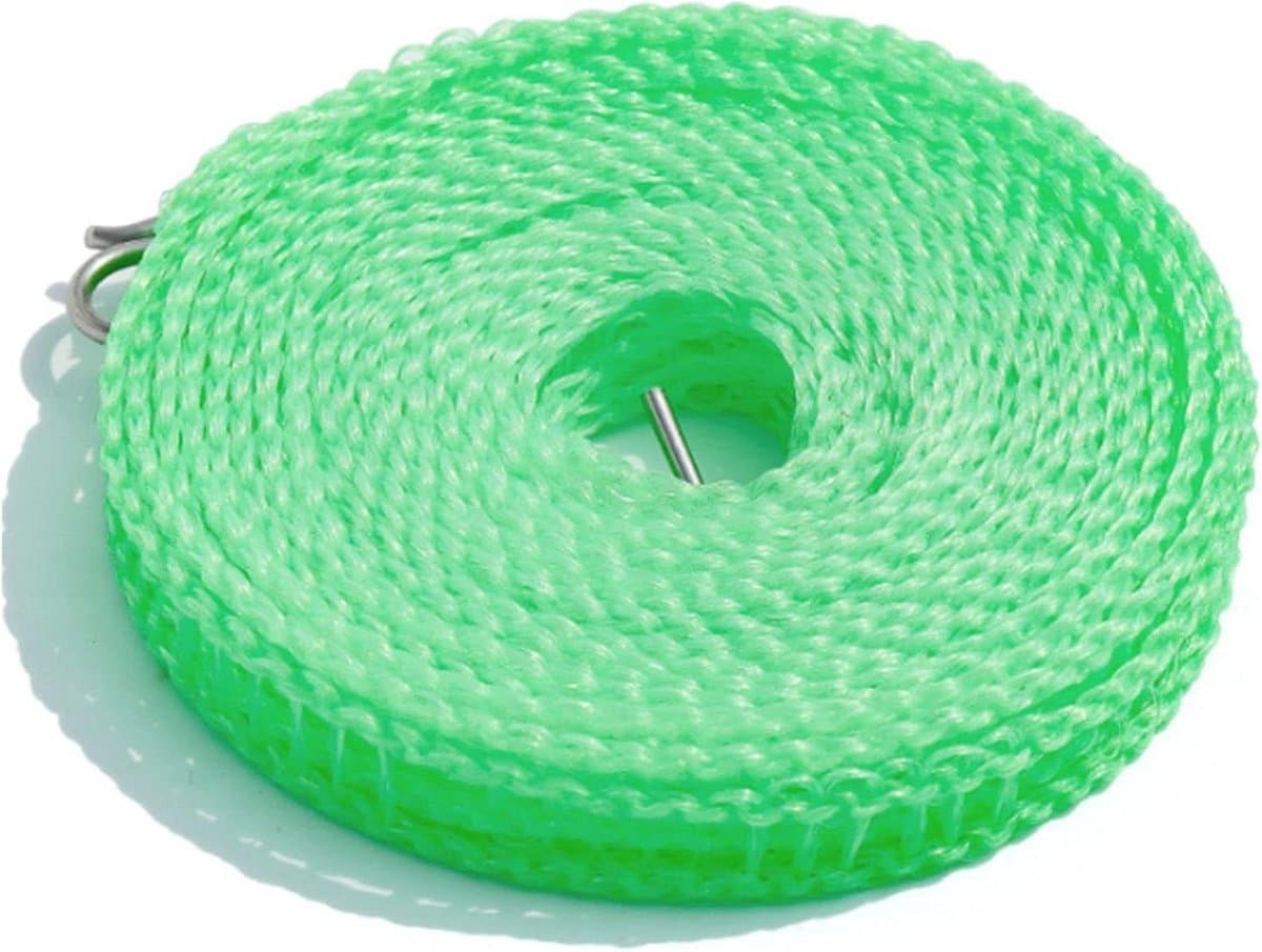 Waslijn - Drogere Koord - Buiten Drogen - Windproof Ontwerp - 8 Meter - Blauw Roze Groen — afbeelding 1