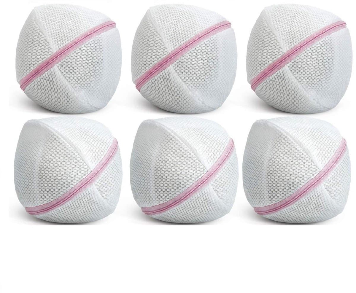 Beha waszak mesh set - 6 stuks - 7 inch met rits - voor beha en ondergoed - grijs — afbeelding 1