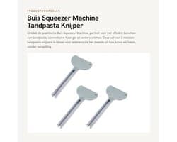 Buis Squeezer - 3 Stuks - Metalen Tandpasta Dispenser - Duurzaam Ontwerp - Geschikt voor Crèmes - Vermindert Afval - 84x37mm - Tandpasta Knijper