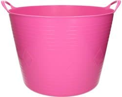 Flexibele kuip - 40 liter - roze - kunststof - D45 cm - emmer - wasmand — afbeelding 1