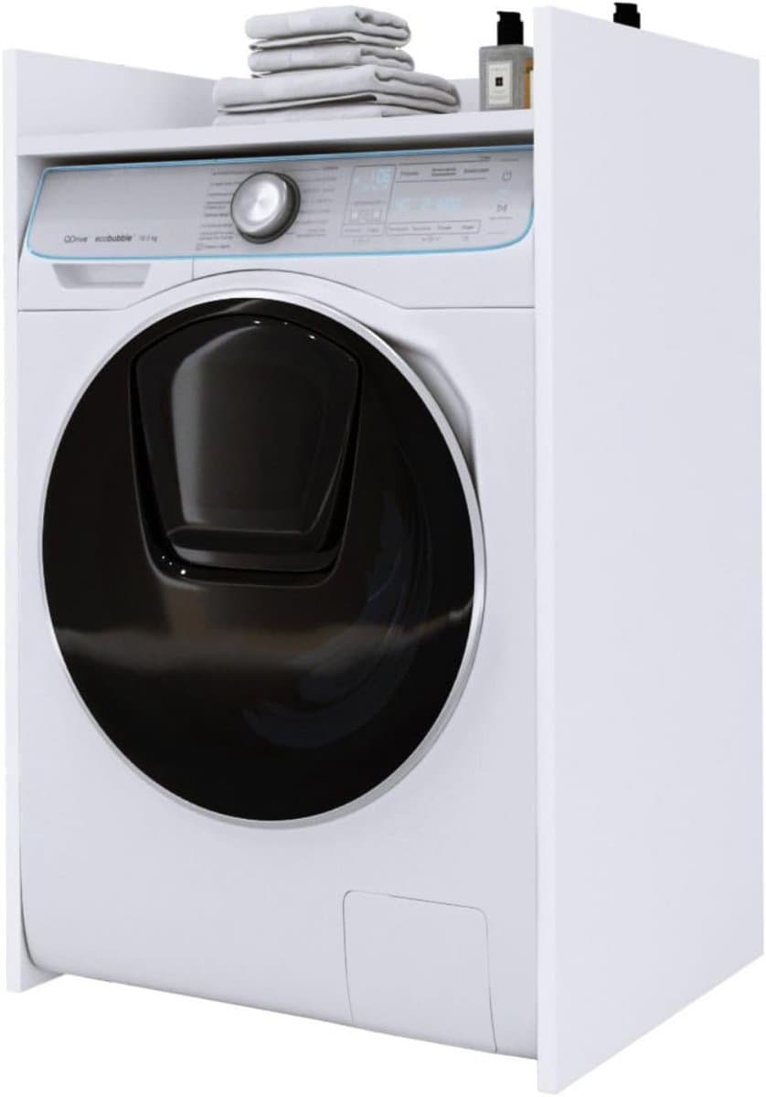 Badmeubel boven Wasmachine Kast met Plank - Ruimtebesparende Opbergkast Wit — afbeelding 1
