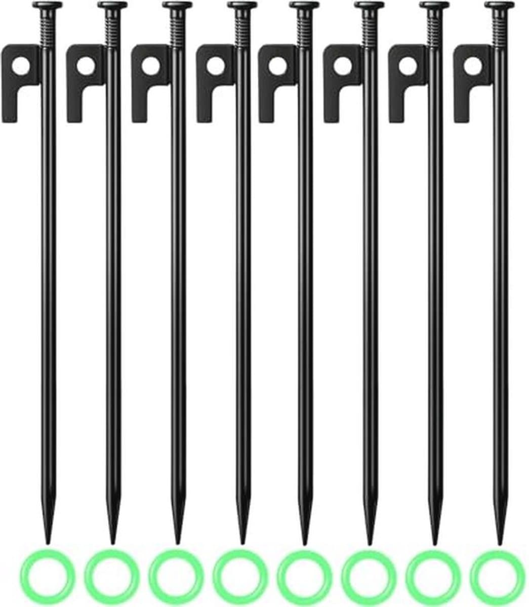 Grondankers 35 cm - 8 Stuks Metalen Haringen voor Camping en Outdoor Activiteiten — afbeelding 1