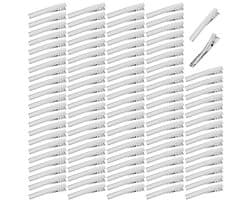 100 Stuks Kleine Platte Zilveren Duckbill Alligator Haarclips voor Vrouwen en Meisjes - Haardressing en Creatieve Accessoires