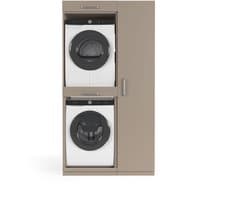 Wasophoogte® Wasmachine Kast New York - Wasmachine verhoger - Wasmachine ombouw - 700(D)*1115(B)*2110(H) mm - Taupe