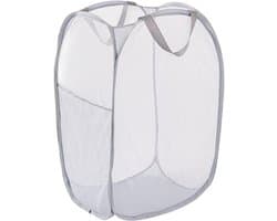 Opvouwbare wasmand - Waszak - Opvouwbare wasmand - Pop-up wasmand met verstevigde handgreep - Geschikt voor zakenreizen - Toerisme en kamperen - Grijs - 58*36*36cm