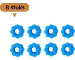 8-pack - Wasmachine pluizenverwijderaar - Geschikt voor het verwijderen van kattenhaar - Herbruikbaar - Drum Roll Magic Wasballen - Blauw