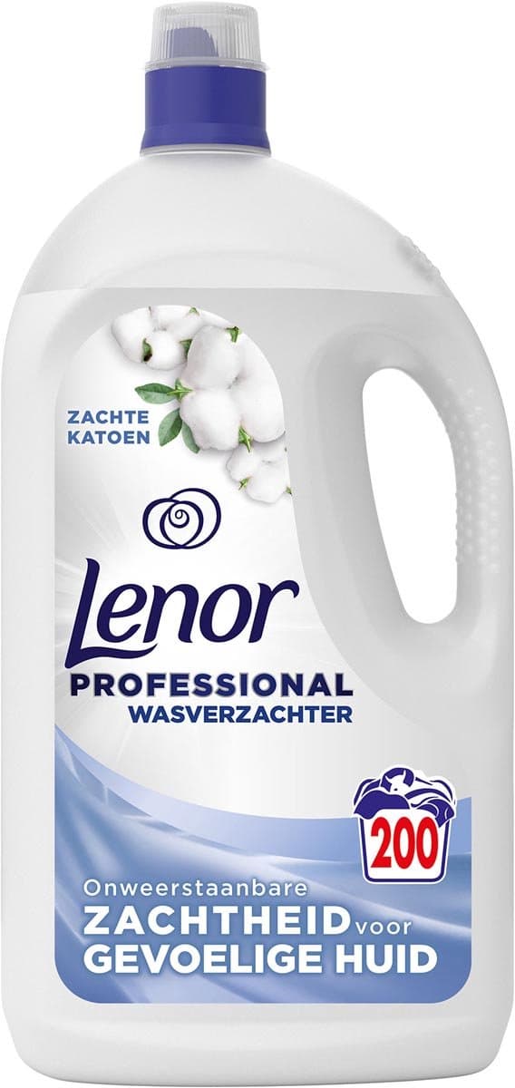 Lenor Professional wasverzachter Soft Cotton | flacon van 4 liter — afbeelding 1