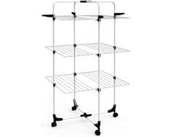 Waskrek Toren - Kledingdroger - Ruimtebesparend Droogrek - Groot Droogoppervlak 30m - 3 x 71 x 134 cm - Zwart — afbeelding 1