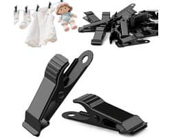 30 mini metalen clips - clips - veerklemmen - krokodilklemmen - geschikt voor kleding, foto's, gordijnen, badkamer - zwart