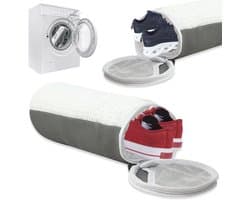 Famanu – Schoenwaszak - sneakers - 2 stuks - herbruikbare schoenenwastas met 360°-reinigingsfleece en ritssluiting - schoenwaszak voor sneakers - sokken en meer