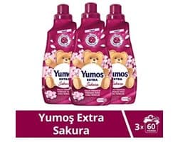 Yumos Extra Geconcentreerde Wasverzachter Sakura 3x1440 ml – Tot 180 Wasbeurten – Langdurige Bloesemgeur & Ultra Zachte Was