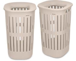 Brabantia Collect-It Wasmand - set van 2 - met Deksel - 55 l - Soft Beige — afbeelding 1