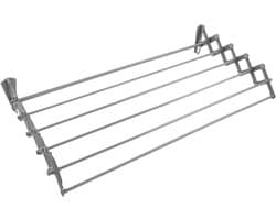 Wandwasdroger - Droogrek - Ruimtebesparend Drogen - Verplaatsbaar Systeem - 90 cm Breed - Grijs