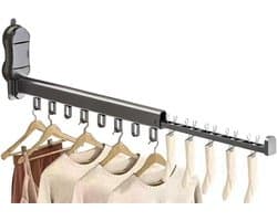 Florixa® Wanddroogrek Inklapbaar - Wanddroogrek - Grijs - 6cm x 58cm x 17cm