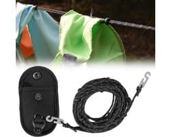 Uitbreidbare Reis Waslijn met 24 Vaste Parels - Extra Sterke Camping Waslijn - Antislip Buitenwaslijn voor Pantry - Tuin - Balkon - RV - Kamperen en Backpacking Accessoires — afbeelding 1