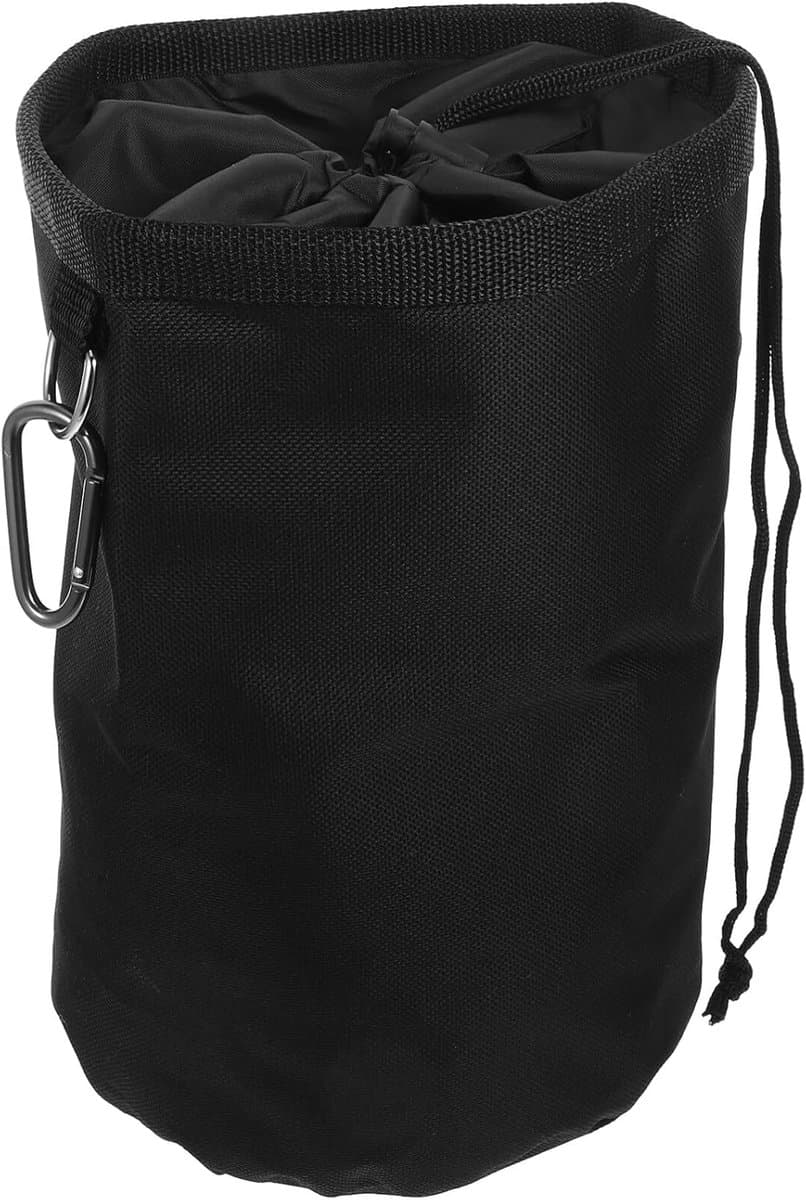 Hangende Waslijnknijperzak - Trekkoord Opbergzak - Wasknijpers Organiseren - Stevige Oxford Stof - 28x20x20 cm - Zwart — afbeelding 1