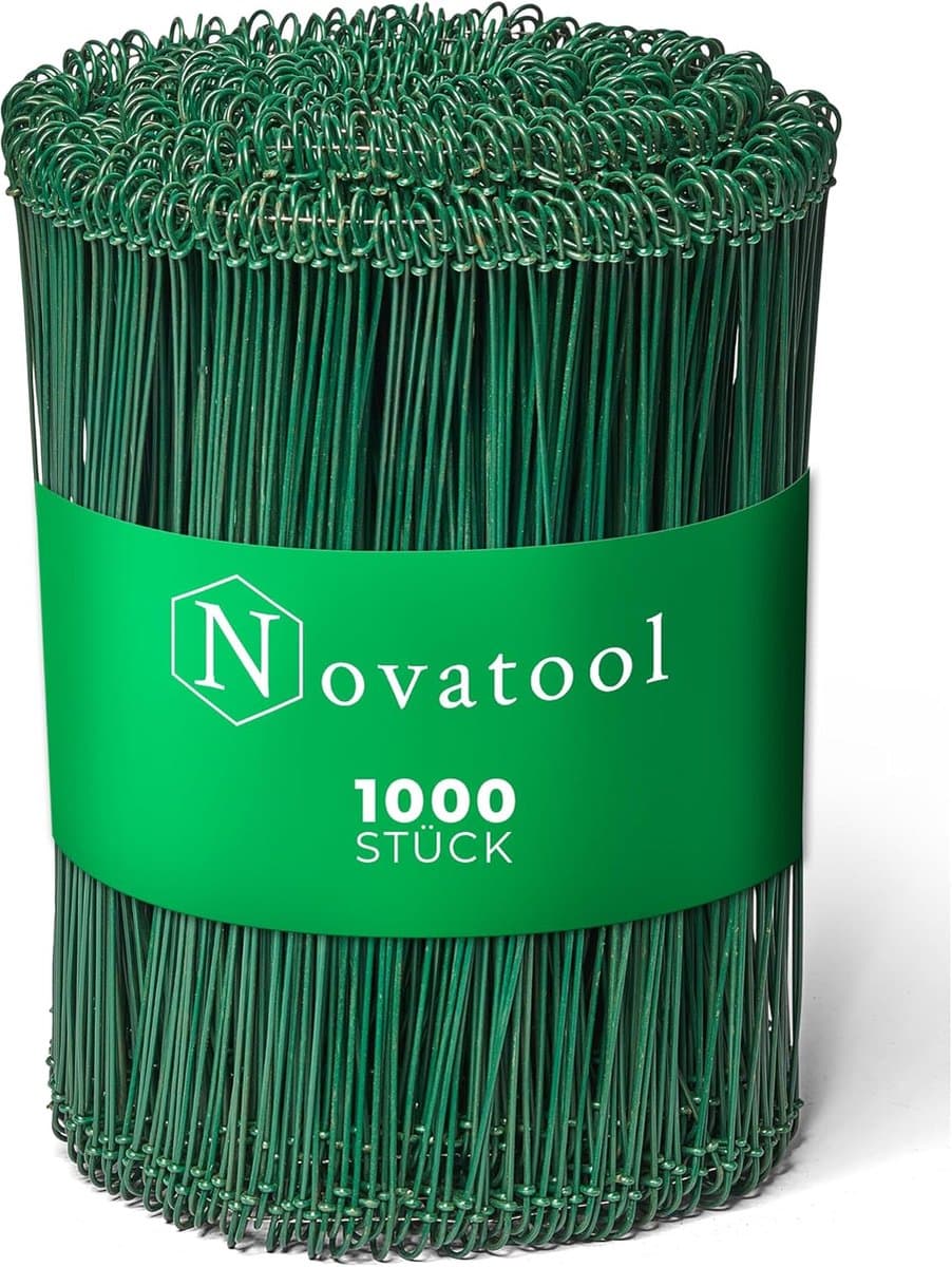 Draadsluitingen Zakken - Binddraad Sluitingen - Tuinieren Afval Verpakken - Inclusief Bindapparaat - 1.4 x 200 mm - Groen Gecoat — afbeelding 1