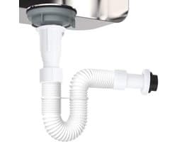 37mm Flexibele Afvoerleiding - Geurbestendig - S Bend - Water Down Flow Pijp - Universele Enkele Afvoerslang - Badkamer Vanity Gootsteen Afvoer - Sanitair Trap Slang