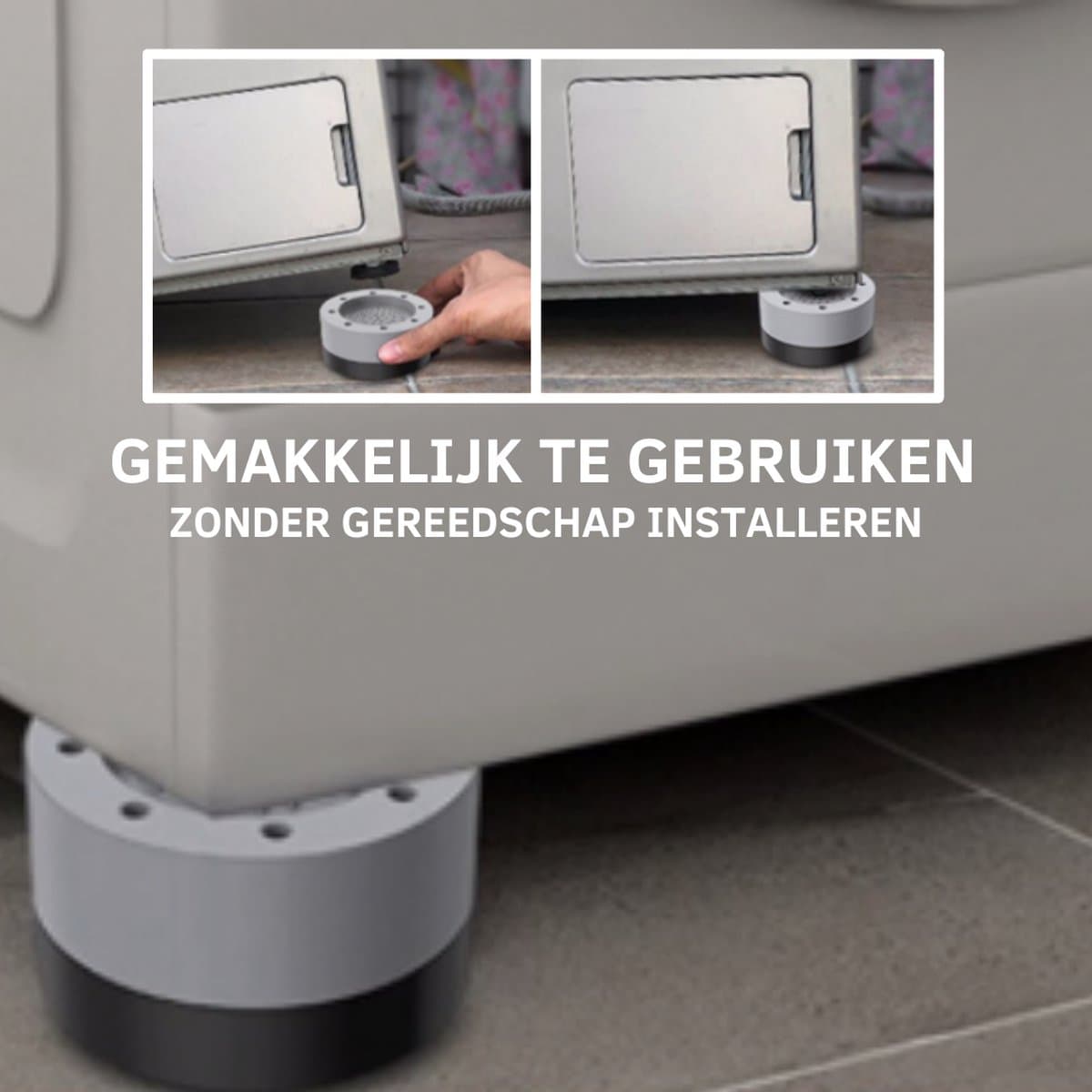 4 Vibratiedempers - Geluiddemping voor wasmachines - Eenvoudig te installeren — afbeelding 1