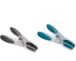 5Five wasknijpers - 96x stuks - grijs en blauw - 8 cm - van kunststof - Was ophangen - Was knijpers
