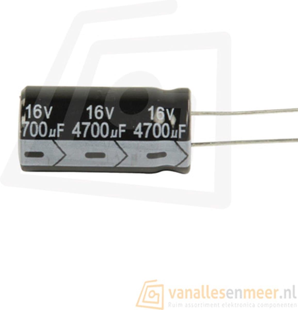 4700uF 16V Condensator 13x25 — afbeelding 1