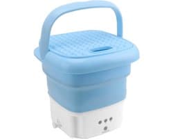 Draagbare Mini-Wasmachine en Droger - Emmerwasmachine met Centrifuge - Opvouwbare Ondergoedsokken Wasmachine voor Studentenflat Dorm Camping RV Travel (Blauw)