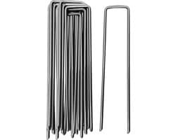 Azalia Grondankers Van Niet Verzinkt Staal (25 Stuks) - Stabiele Grondankers Voor Onkruidvlies, Tuinvlies, Schutting & Net - 150 mm Lang, 25 mm Breed, Ø 2.7 mm