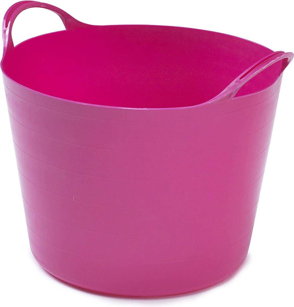 Whitefurze Flexibele emmer - 14 liter - Kunststof - Roze - 32 x 36 x 25 cm — afbeelding 1